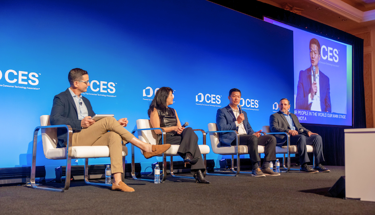 A lively panel discussion during the AgeTech Summit at CES 2025